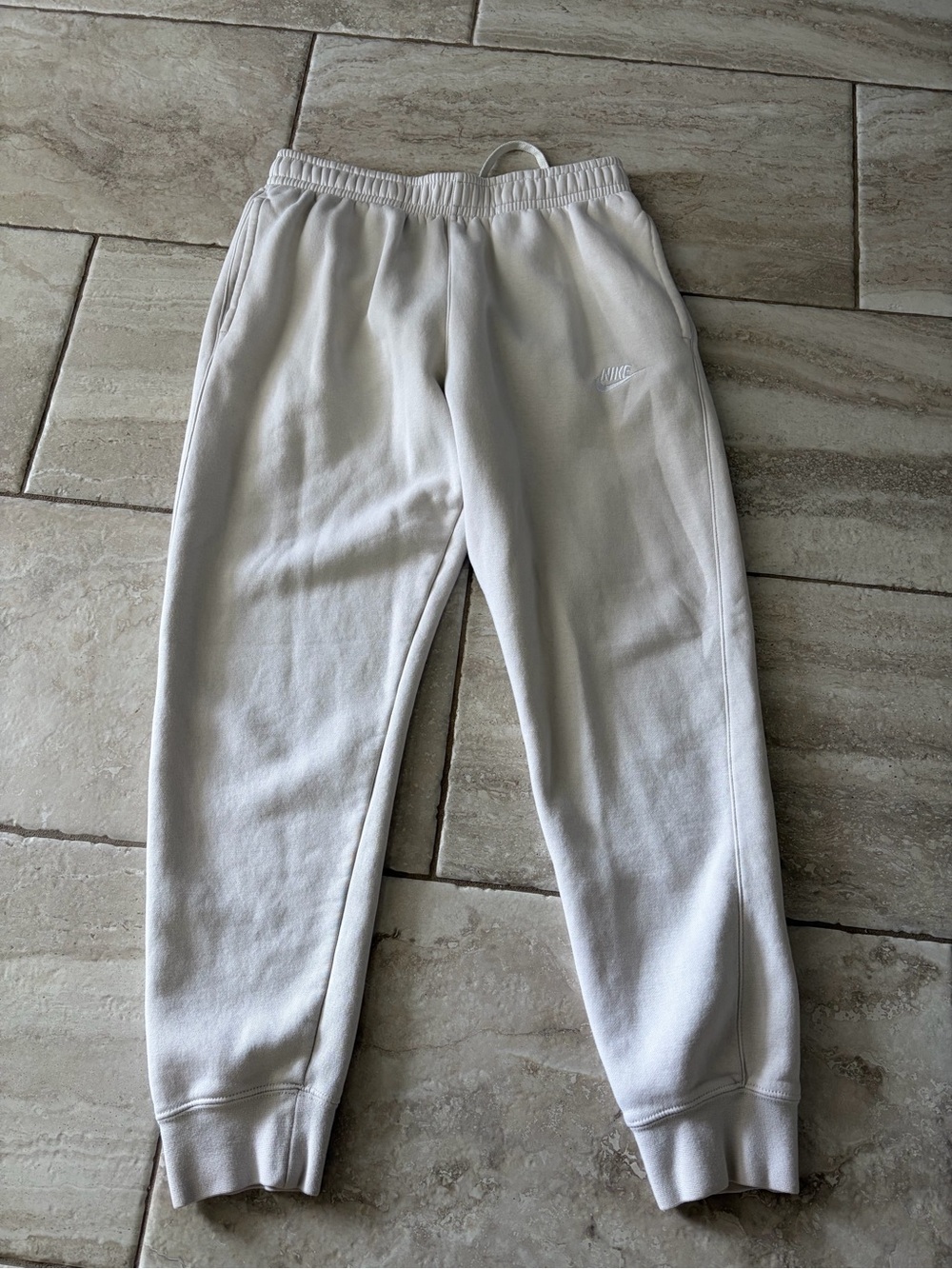 Nike Men's Light Tan Tapered Fleece Joggers